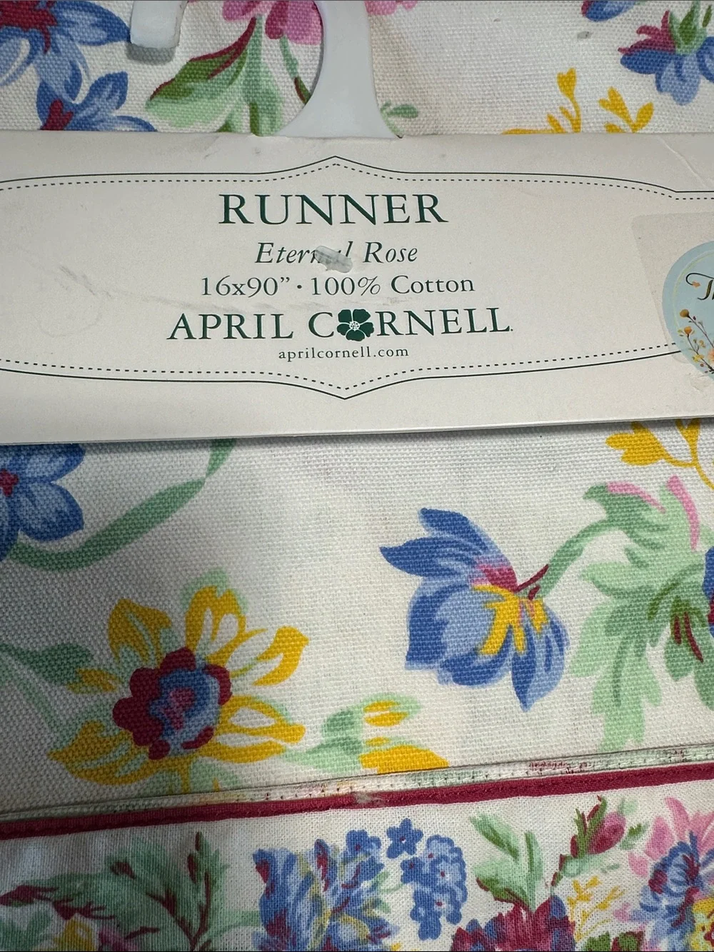 NEW April Cornell ETERNAL ROSE Table Runner 16” x 90”
